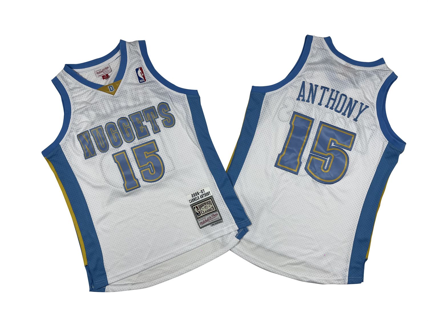 Men Denver Nuggets #15 Anthony White Throwback NBA Jersey->golden state warriors->NBA Jersey